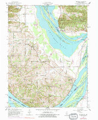 Brussels Illinois Historical topographic map, 1:24000 scale, 7.5 X 7.5 Minute, Year 1954