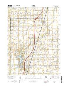Buckley Illinois Current topographic map, 1:24000 scale, 7.5 X 7.5 Minute, Year 2015