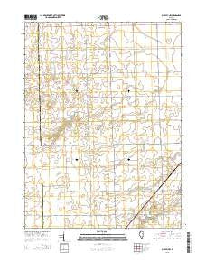 Buckley NW Illinois Current topographic map, 1:24000 scale, 7.5 X 7.5 Minute, Year 2015