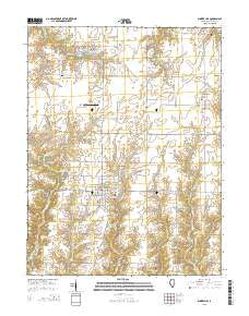 Bunker Hill Illinois Current topographic map, 1:24000 scale, 7.5 X 7.5 Minute, Year 2015