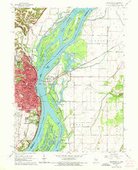 Burlington Iowa Historical topographic map, 1:24000 scale, 7.5 X 7.5 Minute, Year 1964