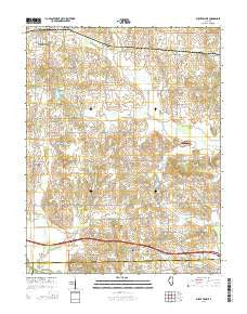 Burnt Prairie Illinois Current topographic map, 1:24000 scale, 7.5 X 7.5 Minute, Year 2015