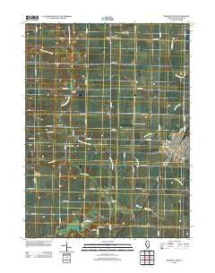 Bushnell West Illinois Historical topographic map, 1:24000 scale, 7.5 X 7.5 Minute, Year 2012