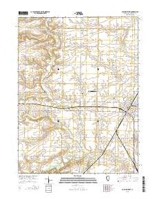 Bushnell West Illinois Current topographic map, 1:24000 scale, 7.5 X 7.5 Minute, Year 2015