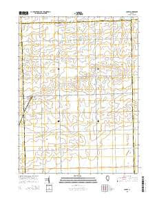 Cabery Illinois Current topographic map, 1:24000 scale, 7.5 X 7.5 Minute, Year 2015
