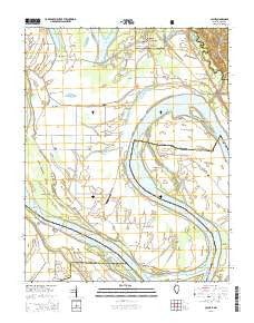 Cache Illinois Current topographic map, 1:24000 scale, 7.5 X 7.5 Minute, Year 2015