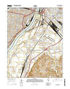 Cahokia Illinois Current topographic map, 1:24000 scale, 7.5 X 7.5 Minute, Year 2015