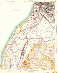 Cahokia Illinois Historical topographic map, 1:24000 scale, 7.5 X 7.5 Minute, Year 1934