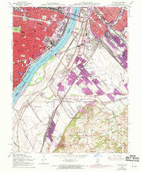 Cahokia Illinois Historical topographic map, 1:24000 scale, 7.5 X 7.5 Minute, Year 1954