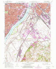 Cahokia Illinois Historical topographic map, 1:24000 scale, 7.5 X 7.5 Minute, Year 1954