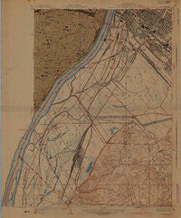 Cahokia Illinois Historical topographic map, 1:24000 scale, 7.5 X 7.5 Minute, Year 1940