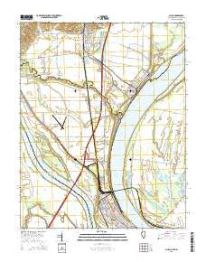 Cairo Illinois Current topographic map, 1:24000 scale, 7.5 X 7.5 Minute, Year 2015