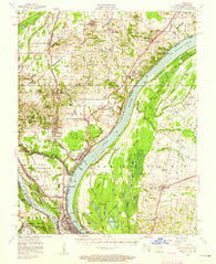 Cairo Illinois Historical topographic map, 1:62500 scale, 15 X 15 Minute, Year 1953