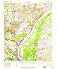 Cairo Illinois Historical topographic map, 1:62500 scale, 15 X 15 Minute, Year 1953