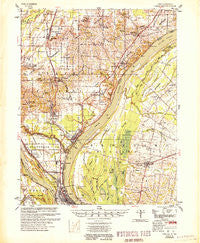Cairo Illinois Historical topographic map, 1:62500 scale, 15 X 15 Minute, Year 1955