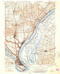 Cairo Illinois Historical topographic map, 1:62500 scale, 15 X 15 Minute, Year 1931