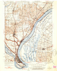 Cairo Illinois Historical topographic map, 1:62500 scale, 15 X 15 Minute, Year 1931