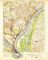 Cairo Illinois Historical topographic map, 1:62500 scale, 15 X 15 Minute, Year 1933