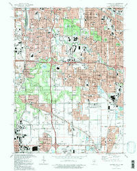 Calumet City Illinois Historical topographic map, 1:24000 scale, 7.5 X 7.5 Minute, Year 1991