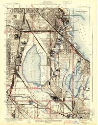 Calumet Lake Illinois Historical topographic map, 1:24000 scale, 7.5 X 7.5 Minute, Year 1929