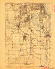 Calumet Illinois Historical topographic map, 1:62500 scale, 15 X 15 Minute, Year 1900