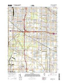 Calumet City Illinois Current topographic map, 1:24000 scale, 7.5 X 7.5 Minute, Year 2015