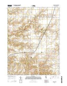 Camp Point Illinois Current topographic map, 1:24000 scale, 7.5 X 7.5 Minute, Year 2015