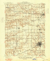 Canton Illinois Historical topographic map, 1:62500 scale, 15 X 15 Minute, Year 1912