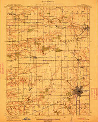 Canton Illinois Historical topographic map, 1:62500 scale, 15 X 15 Minute, Year 1912