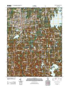 Carbondale Illinois Historical topographic map, 1:24000 scale, 7.5 X 7.5 Minute, Year 2012