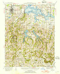 Carbondale Illinois Historical topographic map, 1:62500 scale, 15 X 15 Minute, Year 1941