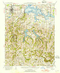 Carbondale Illinois Historical topographic map, 1:62500 scale, 15 X 15 Minute, Year 1941