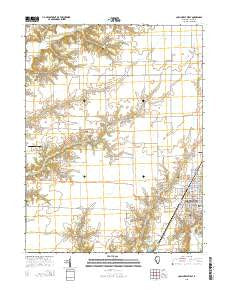 Carlinville West Illinois Current topographic map, 1:24000 scale, 7.5 X 7.5 Minute, Year 2015