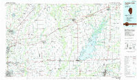 Carlyle Lake Illinois Historical topographic map, 1:100000 scale, 30 X 60 Minute, Year 1985
