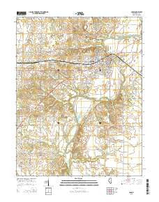 Carmi Illinois Current topographic map, 1:24000 scale, 7.5 X 7.5 Minute, Year 2015