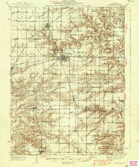 Carthage Illinois Historical topographic map, 1:62500 scale, 15 X 15 Minute, Year 1937