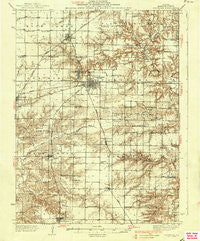 Carthage Illinois Historical topographic map, 1:62500 scale, 15 X 15 Minute, Year 1937