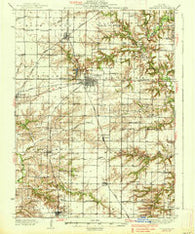 Carthage Illinois Historical topographic map, 1:62500 scale, 15 X 15 Minute, Year 1937
