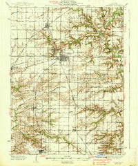 Carthage Illinois Historical topographic map, 1:62500 scale, 15 X 15 Minute, Year 1937