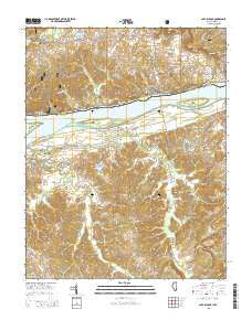 Cave-in-Rock Illinois Current topographic map, 1:24000 scale, 7.5 X 7.5 Minute, Year 2015