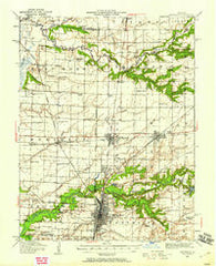 Centralia Illinois Historical topographic map, 1:62500 scale, 15 X 15 Minute, Year 1935