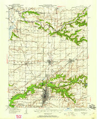 Centralia Illinois Historical topographic map, 1:62500 scale, 15 X 15 Minute, Year 1935