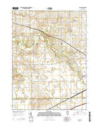 Chana Illinois Current topographic map, 1:24000 scale, 7.5 X 7.5 Minute, Year 2015