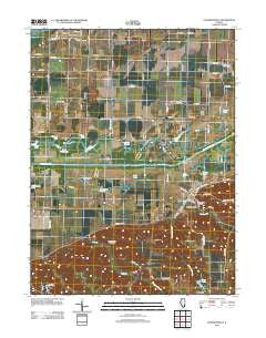 Chandlerville Illinois Historical topographic map, 1:24000 scale, 7.5 X 7.5 Minute, Year 2012