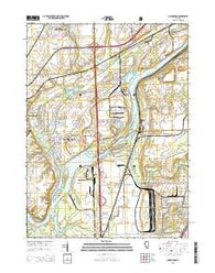 Channahon Illinois Current topographic map, 1:24000 scale, 7.5 X 7.5 Minute, Year 2015