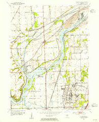 Channahon Illinois Historical topographic map, 1:24000 scale, 7.5 X 7.5 Minute, Year 1954