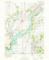 Channahon Illinois Historical topographic map, 1:24000 scale, 7.5 X 7.5 Minute, Year 1954