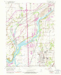 Channahon Illinois Historical topographic map, 1:24000 scale, 7.5 X 7.5 Minute, Year 1954