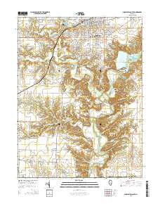 Charleston South Illinois Current topographic map, 1:24000 scale, 7.5 X 7.5 Minute, Year 2015