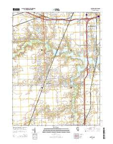 Chatham Illinois Current topographic map, 1:24000 scale, 7.5 X 7.5 Minute, Year 2015